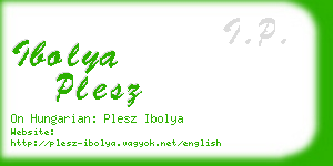 ibolya plesz business card